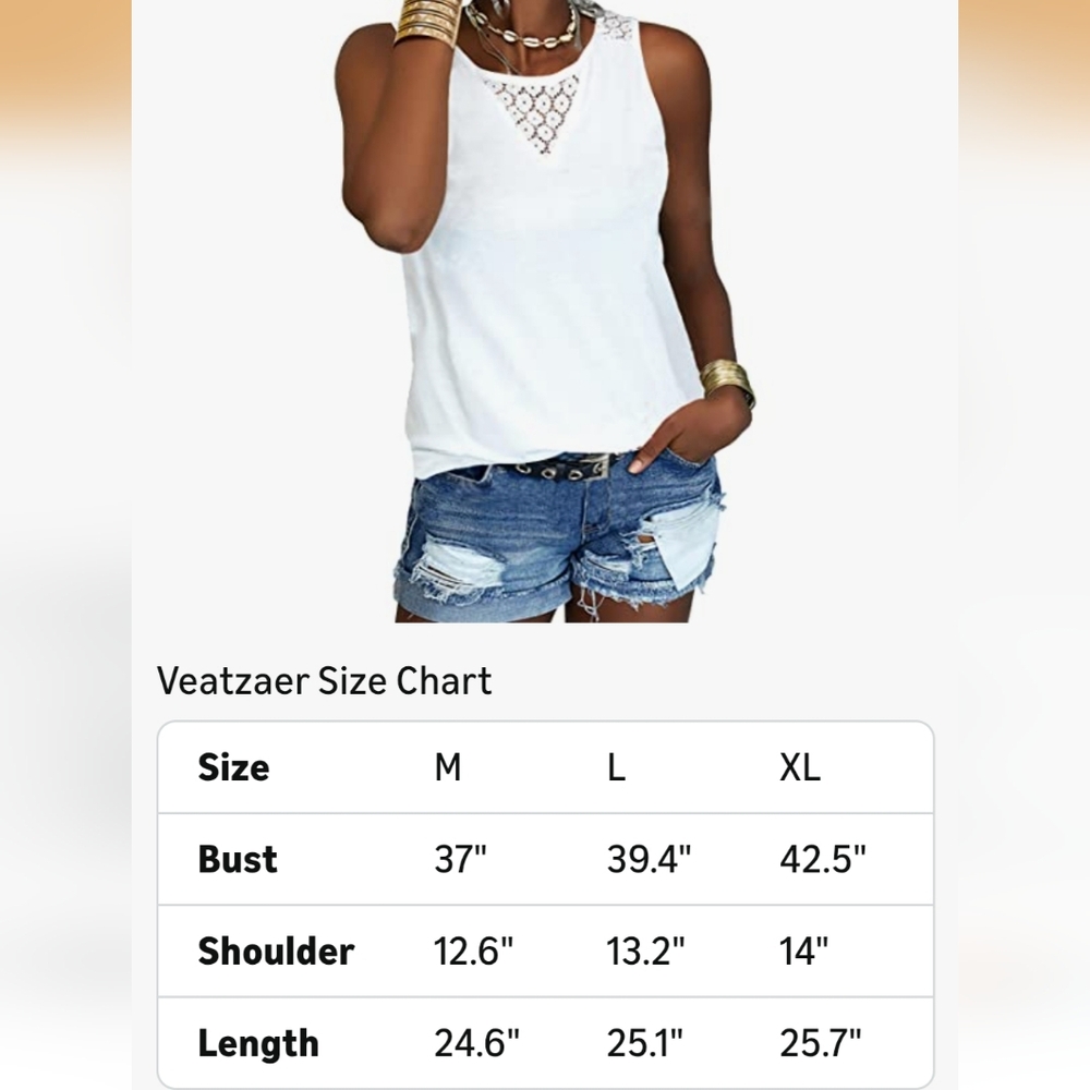 Women's Lace Tank Top - Picture 3 of 8